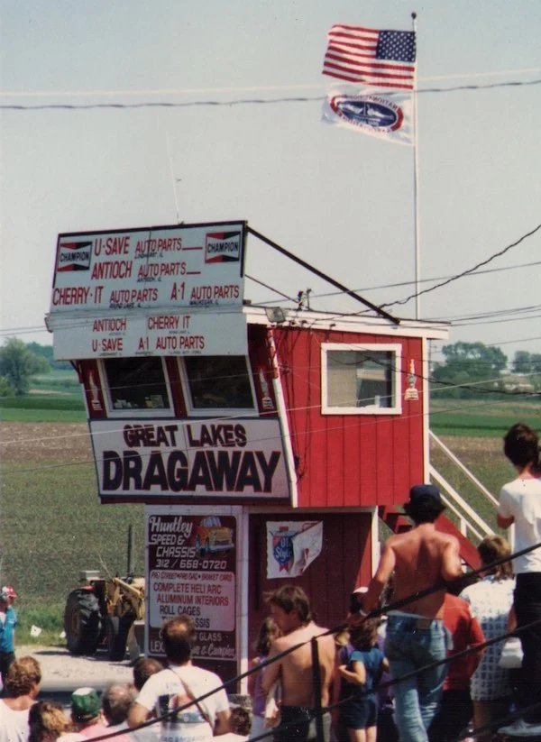 Broadway Bob often schooled Roger, a punk from Chicago, in the Great Lakes Dragaway timing tower.