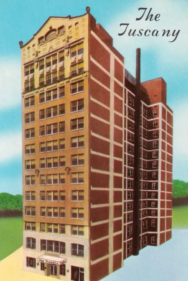 The Tuscany Hotel is where Roger landed in Chicago after high school.
